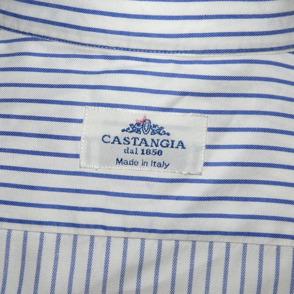 Castangia French Cuff Striped Dress Shirt 16.5 - Picture 10 of 10